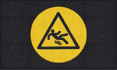 m2 Antirutsch Logomatte "Vorsicht Rutschgefahr"