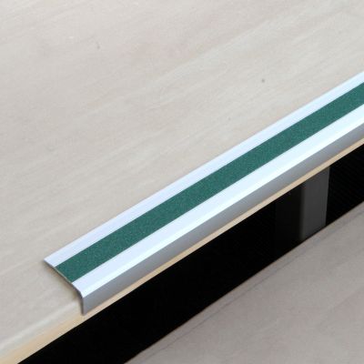 Antirutsch Treppenkantenprofile Aluminium schmal, grün