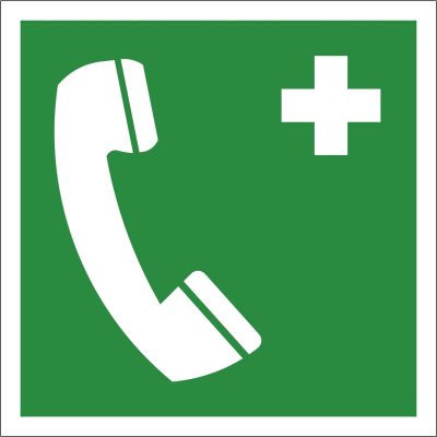 Rettungszeichen Notruftelefon