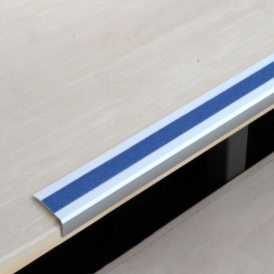 Antirutsch Treppenkantenprofile Aluminium schmal, blau